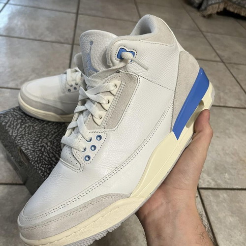 Jordan 3 Lucky Shorts sneakers size 45 like new white blue