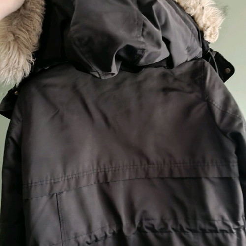 Pull & Bear women's jacket used, black with lining and hood