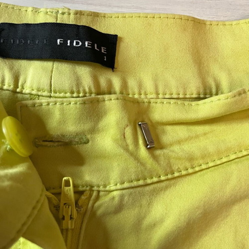 Yellow elastic pants used, size Small-Medium