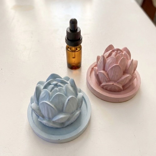 Aroma Stone Diffuser Lotus Flower with 10ml fragrance, new