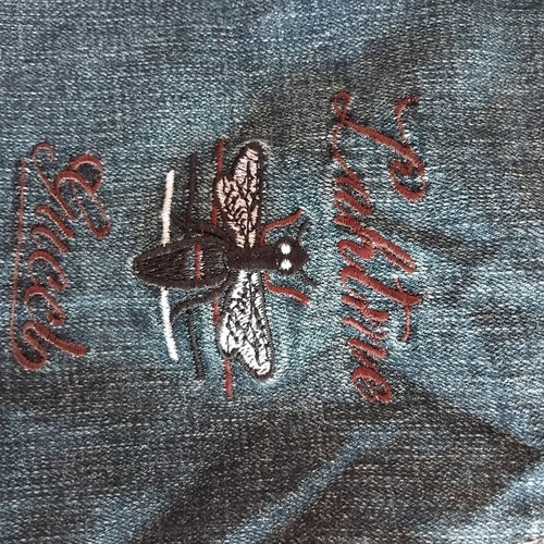 A-Style women's denim overalls size L, blue