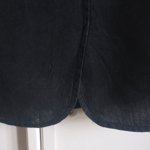 Vintage linen dress used, slim fit, black