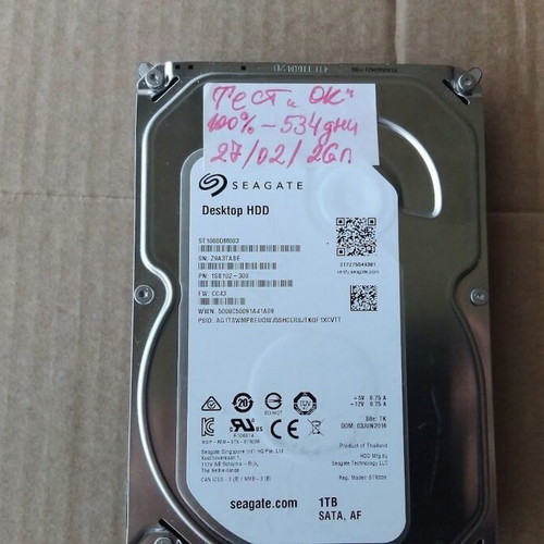 Seagate Barracuda Desktop HDD ST1000DM003 1TB SATA 6.0Gb/s like new
