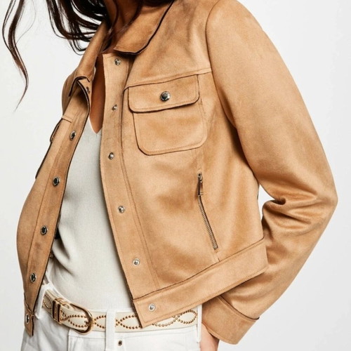 Totem suede jacket brown like new, size XS/S