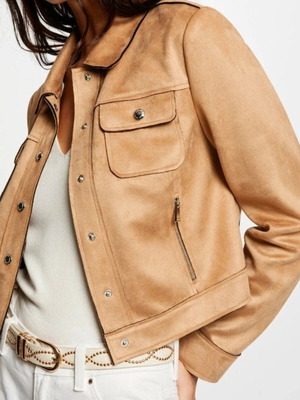Totem suede jacket brown like new, size XS/S