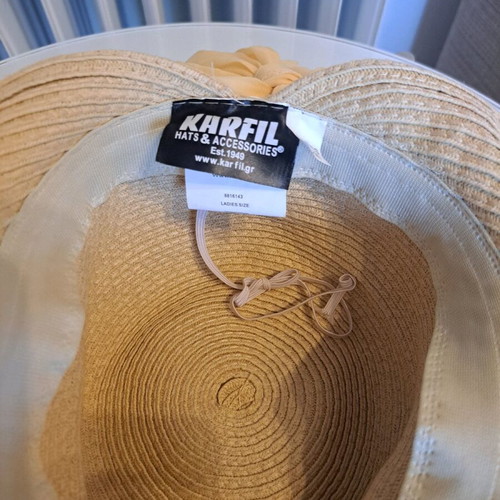 Straw hat used, size 58