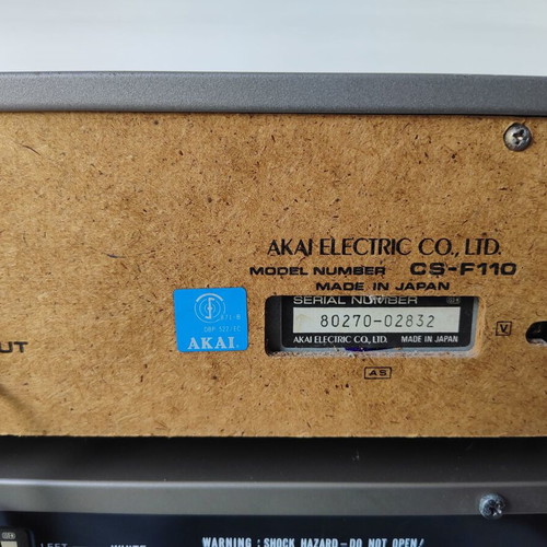 Akai 110 Audio Stack used, amplifier AM-U110, tape deck CS-F110, tuner AT-K110