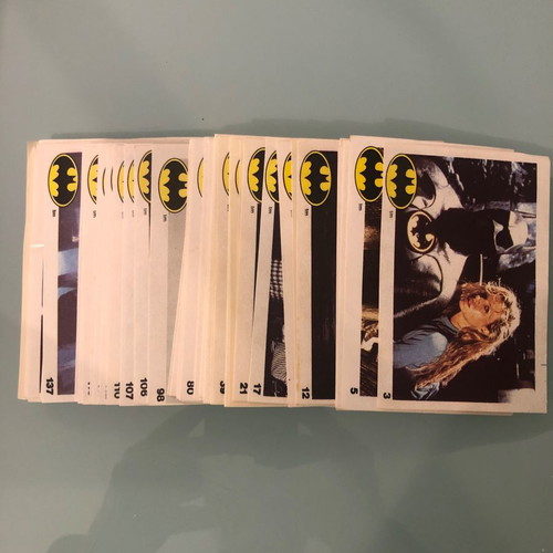 Batman stickers used, set of 48 from 1989 Lambis company