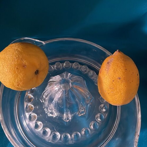Glass lemon squeezer old piece new