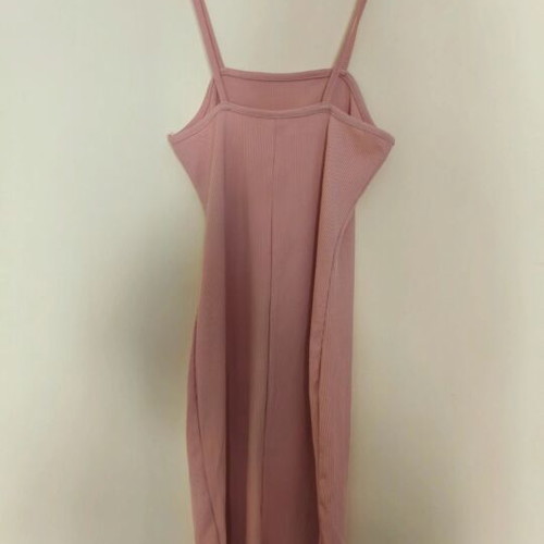 Summer ribbed dress size XS pink new