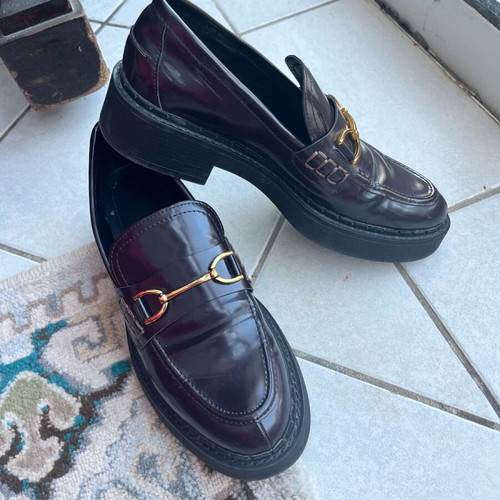 Zara moccasins burgundy size 40 used, very good condition