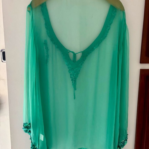 Anna Riska tunic like new, green and turquoise, size XL