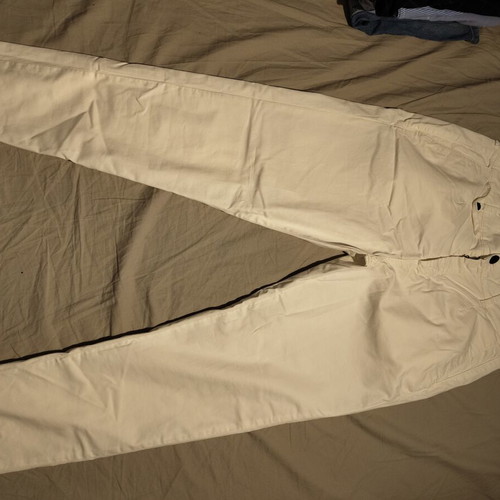 Cover Jeans men's pants used, size 31, white, zipper needs repair