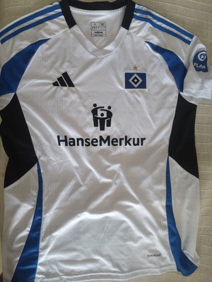 Hamburg SV football jersey, size large, official replica