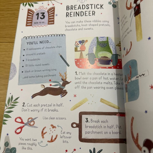 Usborne Countdown to Christmas activity book new, English