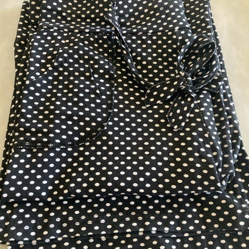 Pants dark blue with polka dots, wide elastic waist like new