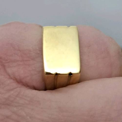 Chevalier ring silver 925 with 14K gold element like new, minimal