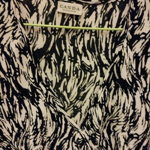 Canda shirt XL like new, white black with V