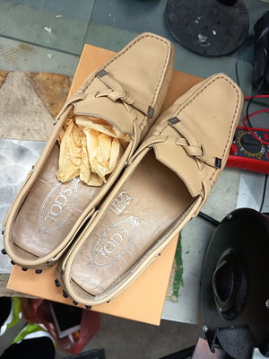 Tod's women's shoes used, ballerinas size 41, beige