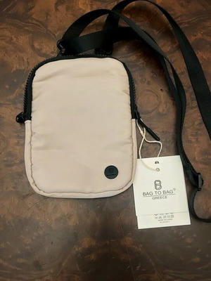Τσαντάκι Bag to Bag χιαστί καινούργιο, εκρού και απαλό ροζ