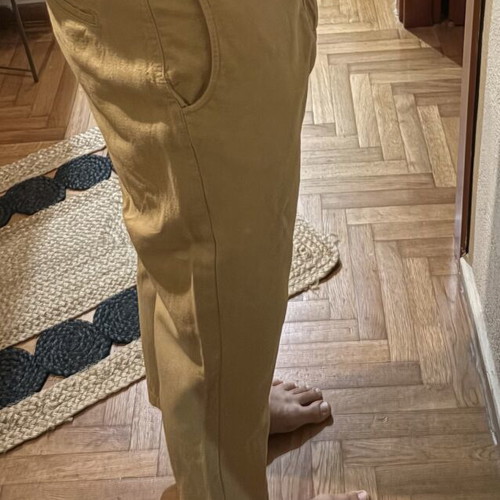 Zara mustard pants size 40, like new, cotton and linen