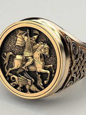 Ring 18K Gold Filled Plated Handmade in Italy
