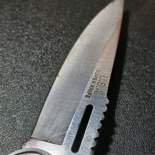 Folding Stiletto Knife used with wooden handle