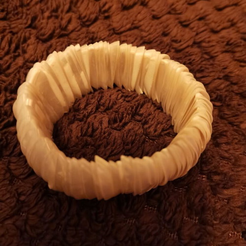 Elastic bracelet used, white