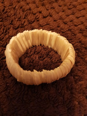 Elastic bracelet used, white