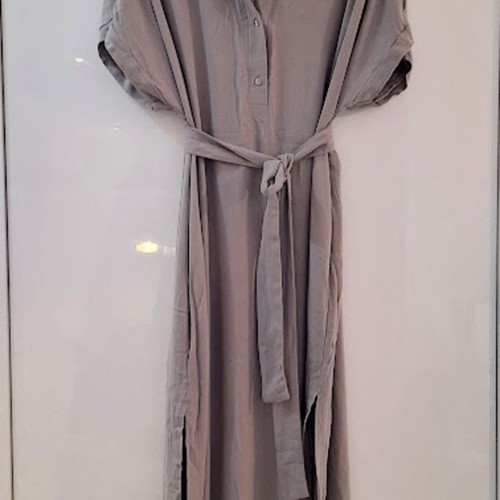 Milla Viscose Dress Size M-L Like New, Gray-Beige