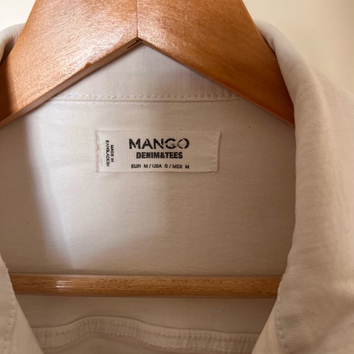 MANGO Denim Jacket women's white used size M