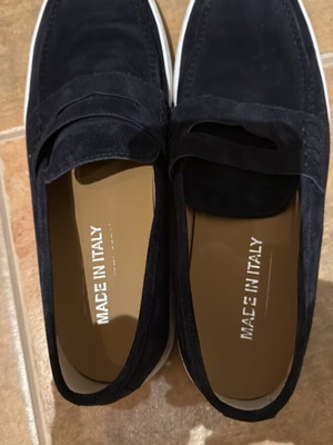 Italian suede shoes like new, size 44, blue