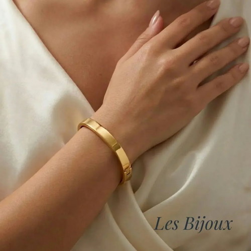 Minimal Gold Bracelet Bangle Stainless Steel New