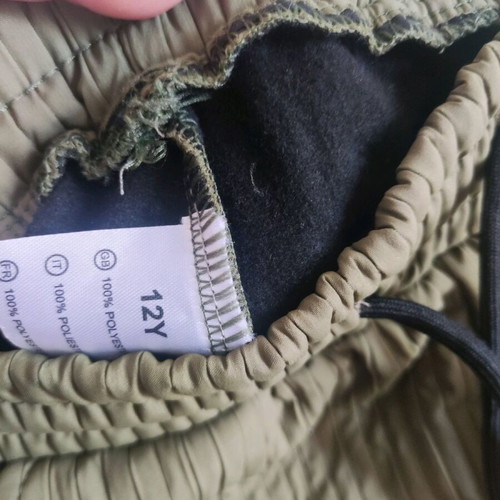 Fleece set military style for 8-9 years like new, green