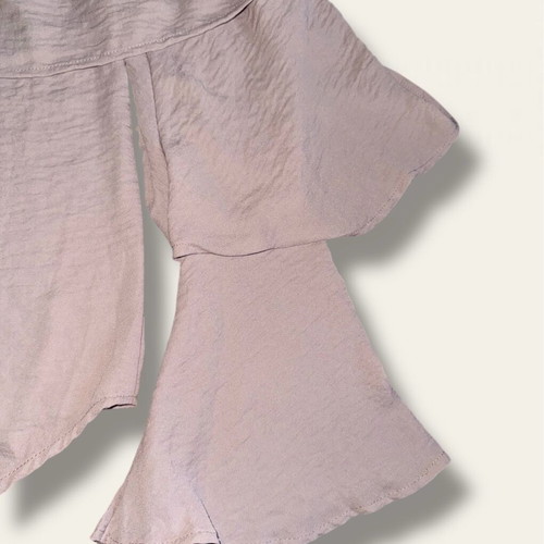 Fashion Nova Off-Shoulder Ruffle Blouse pink like new, size S
