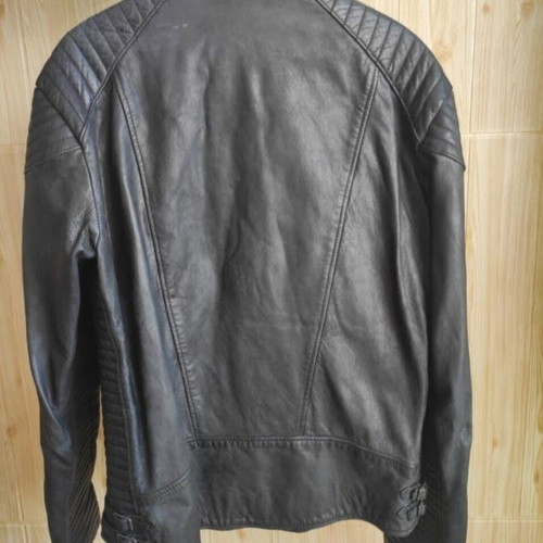 Skotch & Soda men's jacket, genuine goat leather, XL, black