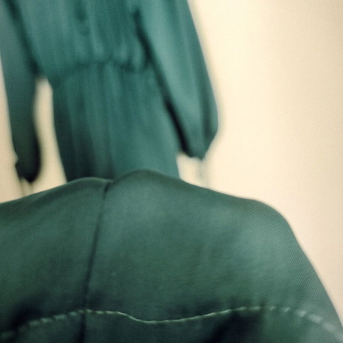 Zara women's satin jumpsuit green (emerald) size S like new