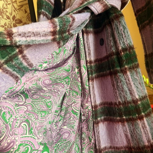Vassia Kostara coat like new, small medium, purple wool blend