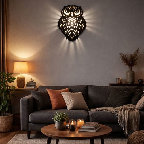 Owl Wall Light with Led Illumination new