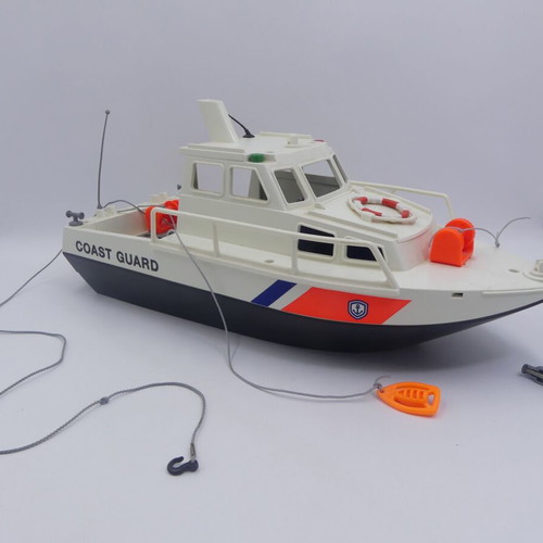Playmobil Coast Guard Boat used, rigid plastic toy
