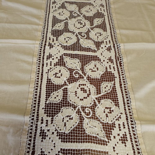 Handmade curtain 140 x 135 used with minor repairable damage