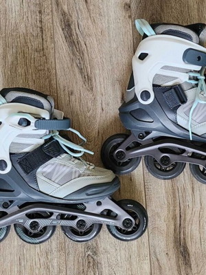 Oxelo FIT500 fitness roller skates, size 37 fitting 36