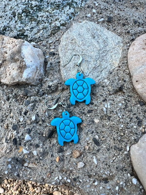 Handmade summer earrings made of polymer clay and steel new