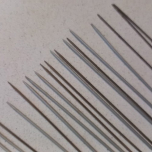 Knitting needles used, 19 pcs, aluminum and metal