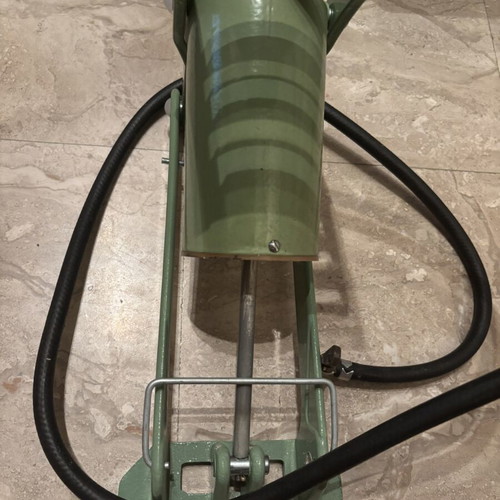 Soviet foot-operated air pump model НВН-100Б used, with manometer and hose