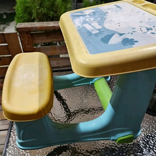 Kids Desk Set Table and Chair made of durable plastic