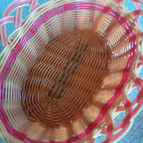 Plastic bread basket yellow and red