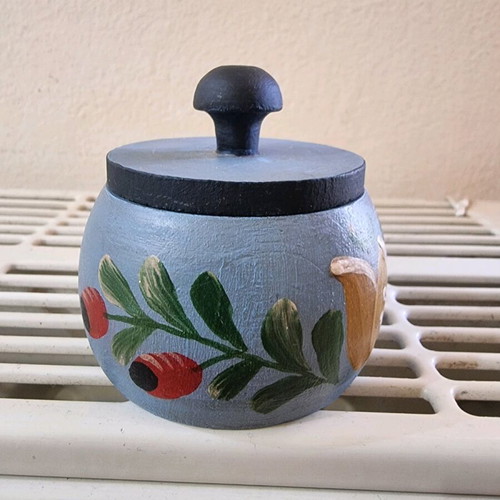 Handmade painted jewelry box with key new