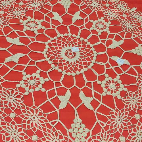 Handmade crochet tablecloth grapes 100x100 new