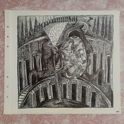 Psychedelic drawing with hidden symbols made to order